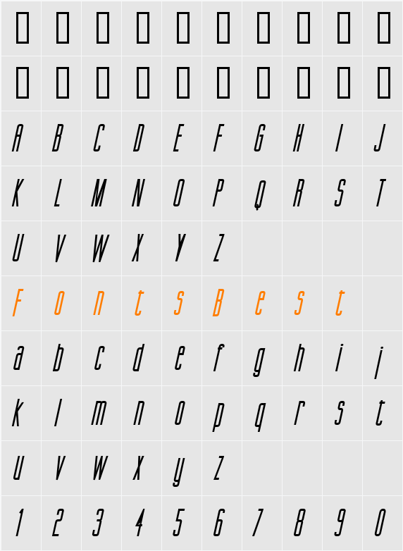 Gorgio Character Map