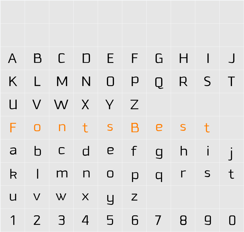 Downtempo Character Map