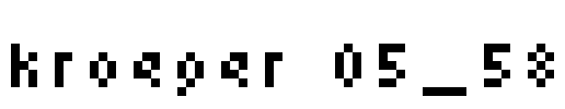 kroeger 05_58 Font Image