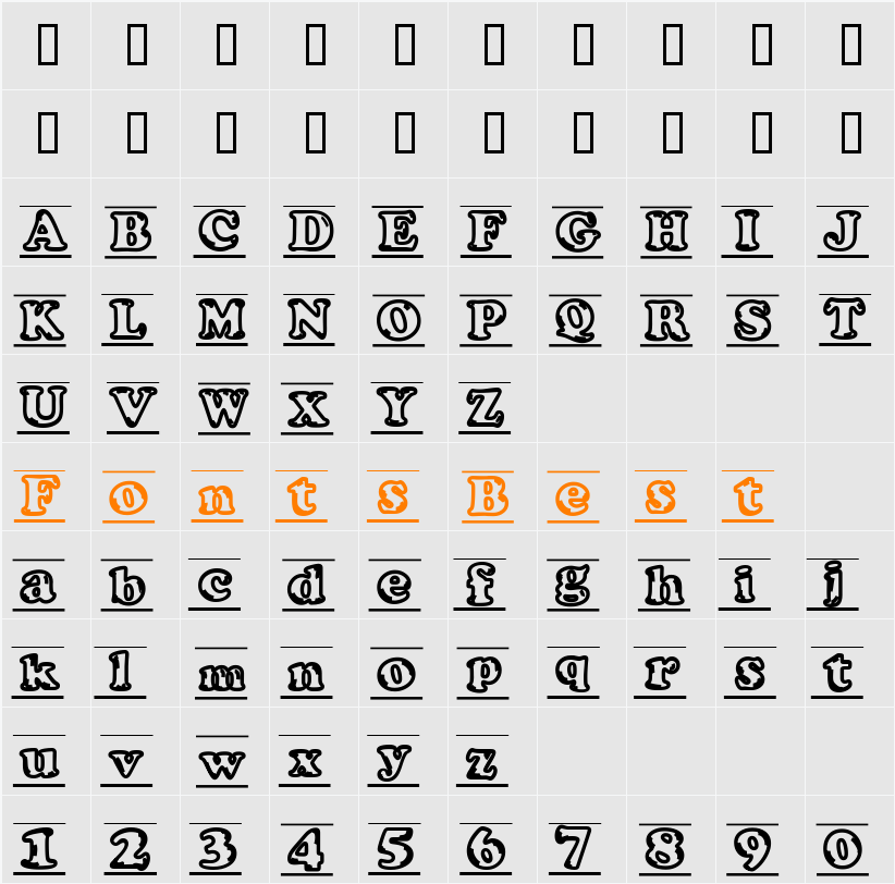 ijifufont Character Map