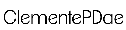 ClementePDae Font Image