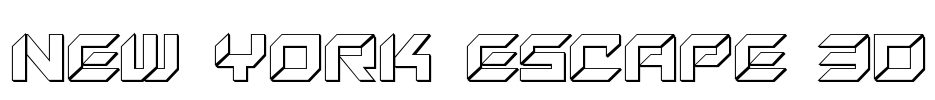 New York Escape 3D Font Image
