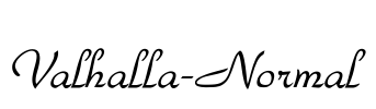 Valhalla-Normal Font Image