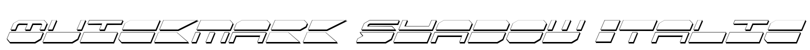 Quickmark Shadow Italic Font Image