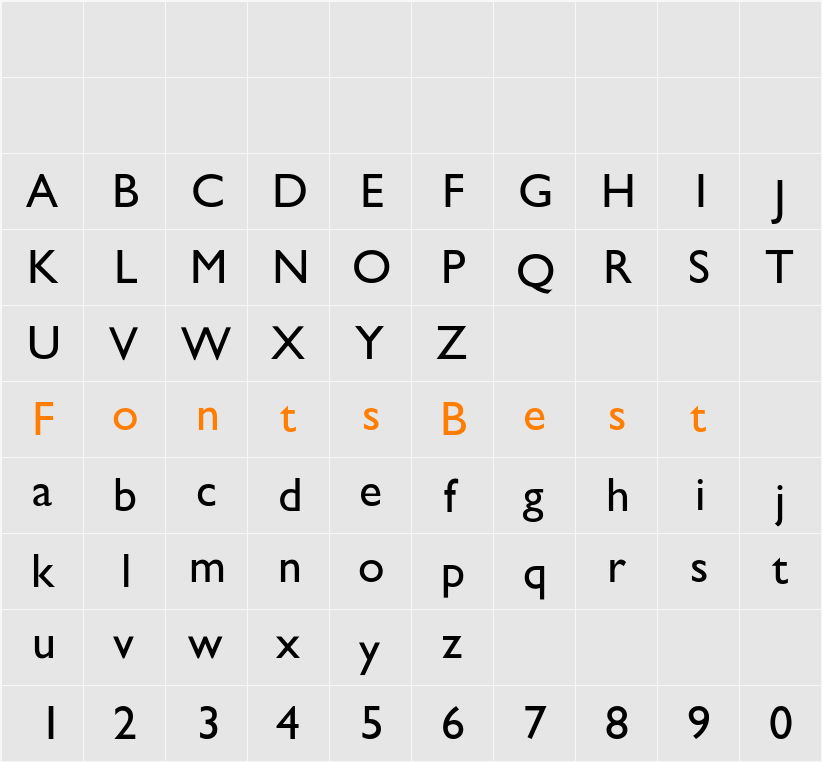 GarrisonSans-Medium Character Map