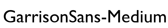GarrisonSans-Medium Font Image