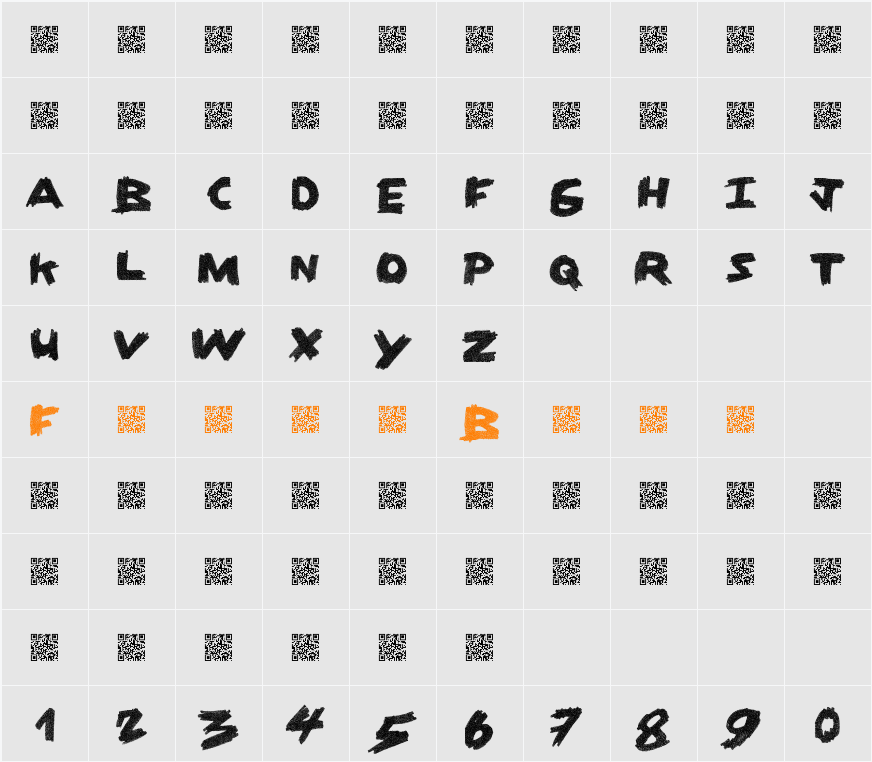 DirtyCoal Character Map