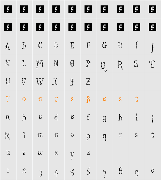 Struct-destruct Serif 3.2 Character Map