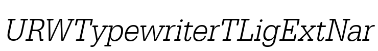 URWTypewriterTLigExtNar Font Image