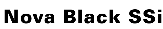 Nova Black SSi Font Image