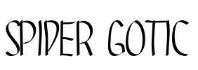 SPIDER GOTIC Font Image