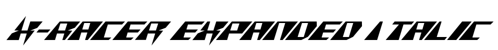X-Racer Expanded Italic Font Image