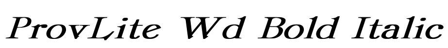 ProvLite Wd Bold Italic Font Image