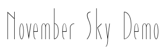 November Sky Demo Font Image