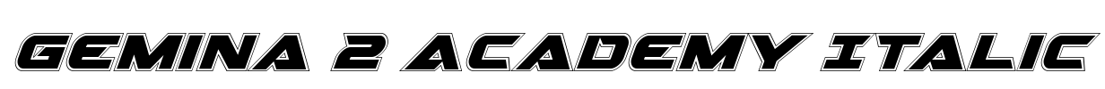 Gemina 2 Academy Italic Font Image