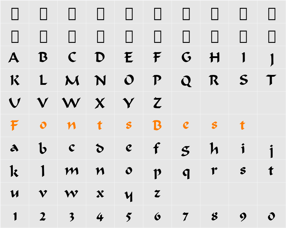 524-CAI978 Character Map