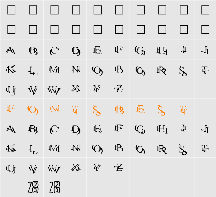 Zone23_zazen Character Map