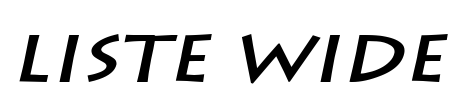 Liste Wide Font Image