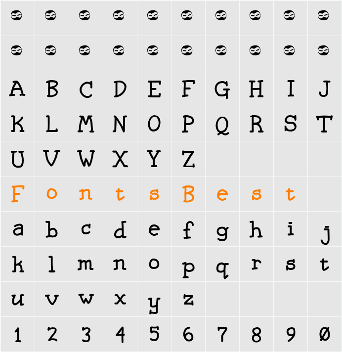 Ninjascript Untercase Character Map