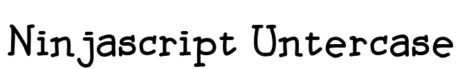 Ninjascript Untercase Font Image