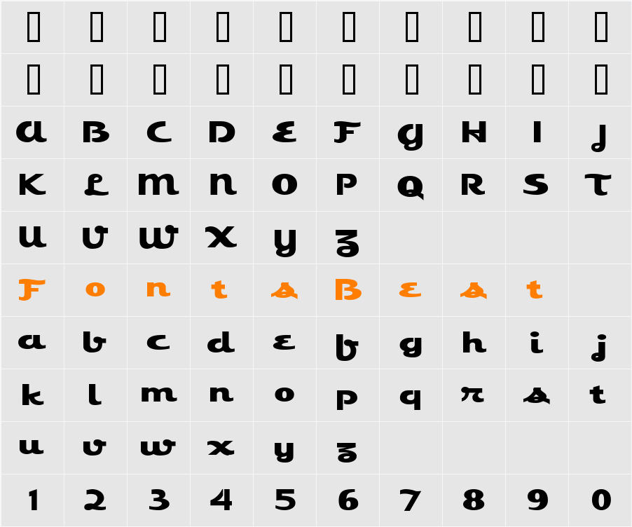 EsquivelCondensed Character Map
