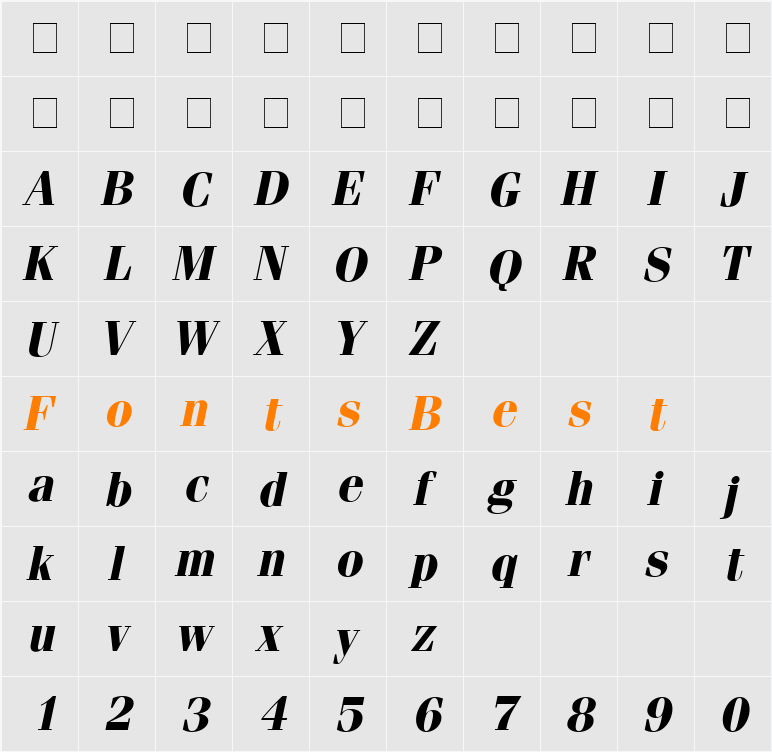 Compendium SSi Character Map