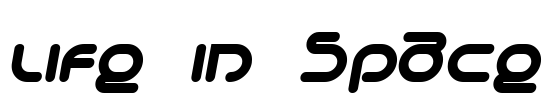 Life in Space Font Image