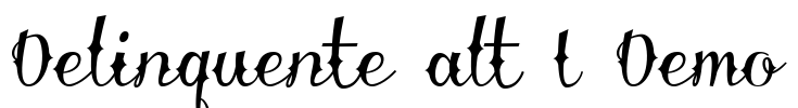 Delinquente alt I Demo Font Image