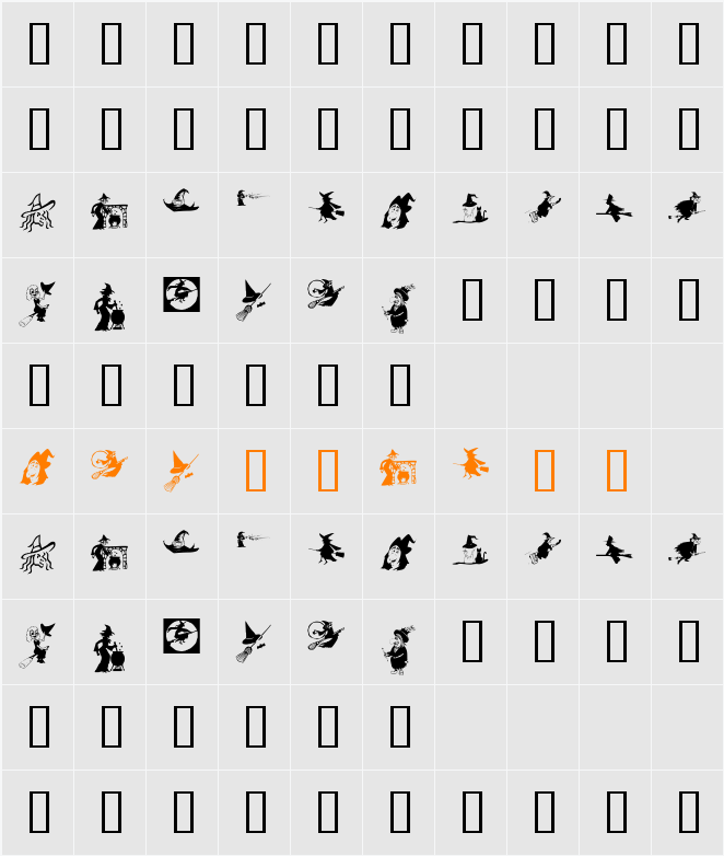KR Oh Witchy Poo! Character Map