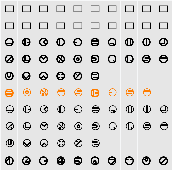 Bublet 3 Character Map