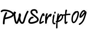 PWScript09 Font Image