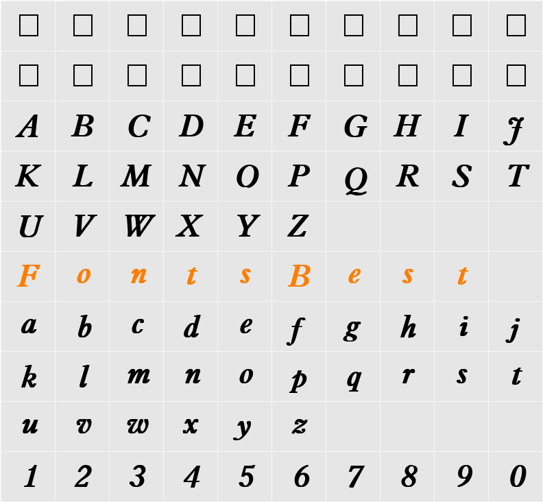 Waterloo Character Map