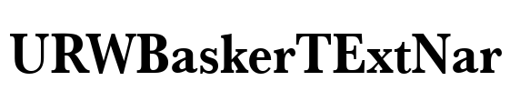 URWBaskerTExtNar Font Image