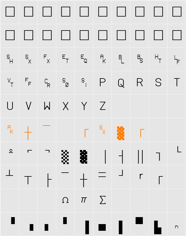 PCPlus Extra TrueType Character Map