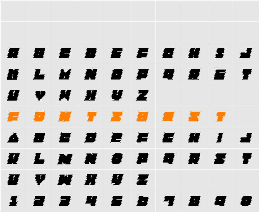 Lobo Tommy Pro Italic Character Map