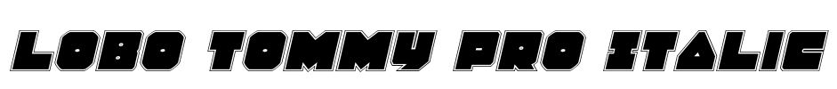 Lobo Tommy Pro Italic Font Image
