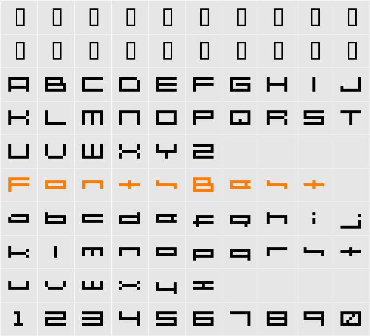 SG06 Character Map