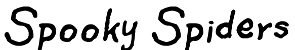 Spooky Spiders Font Image