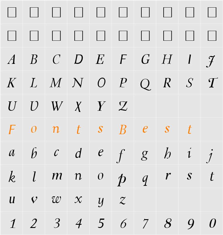 Quodlibet Character Map