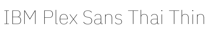 IBM Plex Sans Thai Thin Font Image