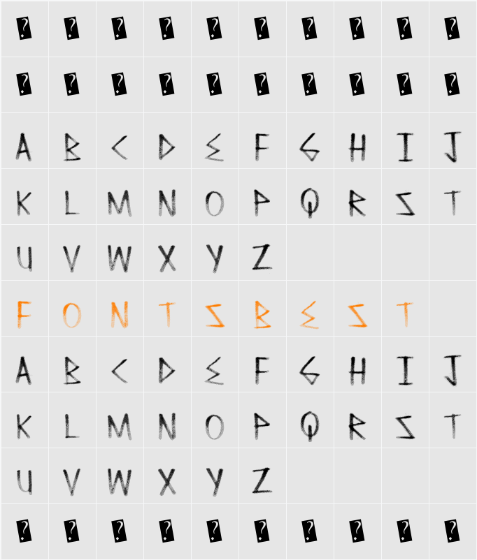 CleanFade Character Map