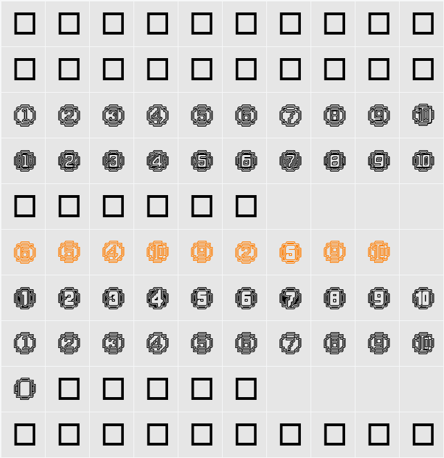 XRough24 Becker Character Map