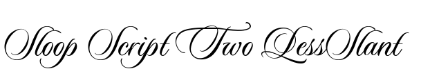 Sloop Script Two LessSlant Font Image