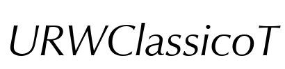 URWClassicoT Font Image