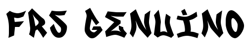 FRS GENUINO Font Image