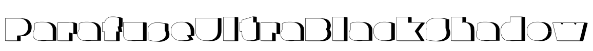 ParafuseUltraBlackShadow Font Image