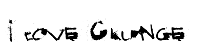 I love Grunge Font Image