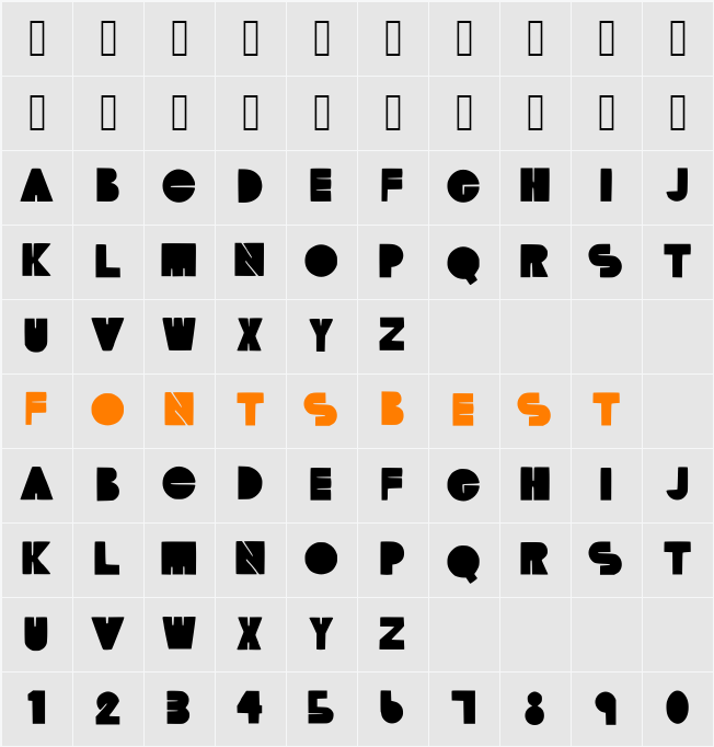 TMTonite Character Map