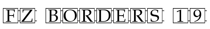FZ BORDERS 19 Font Image