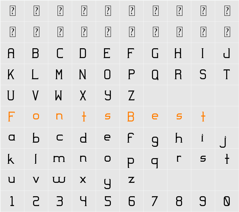 Yodeb Character Map